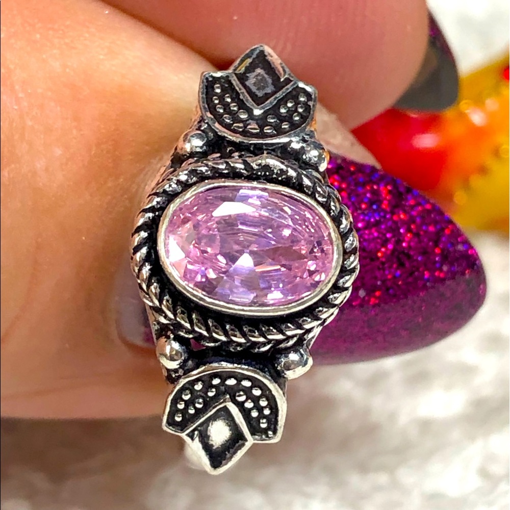 💕💍Pink topaz ring size 7
